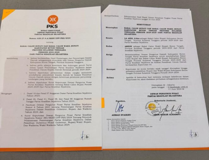 
					PKS Rekomendasikan La Andi dan Abidin, DPD Buteng Tegak Lurus
