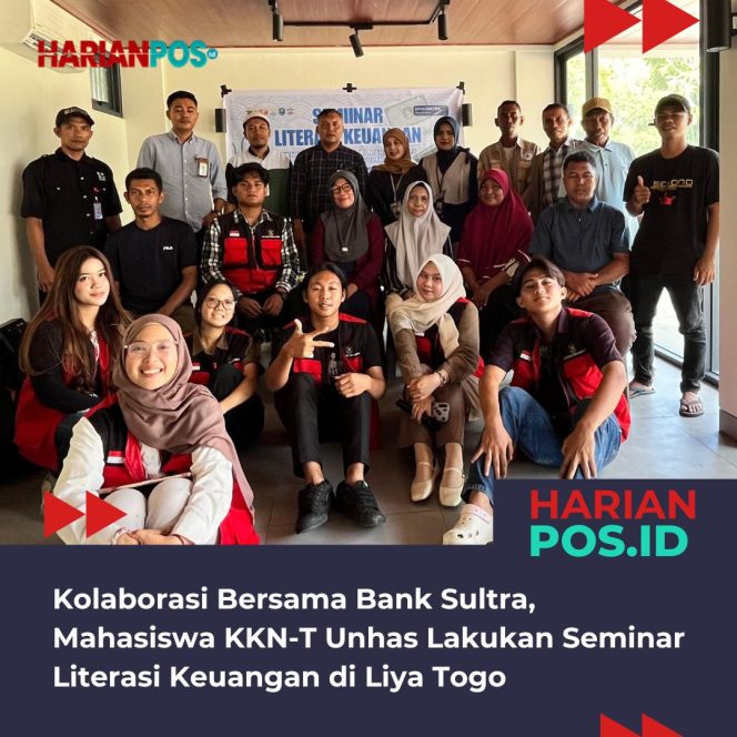 
					Kolaborasi Bersama Bank Sultra, Mahasiswa KKN-T Unhas Lakukan Seminar Literasi Keuangan di Liya Togo
